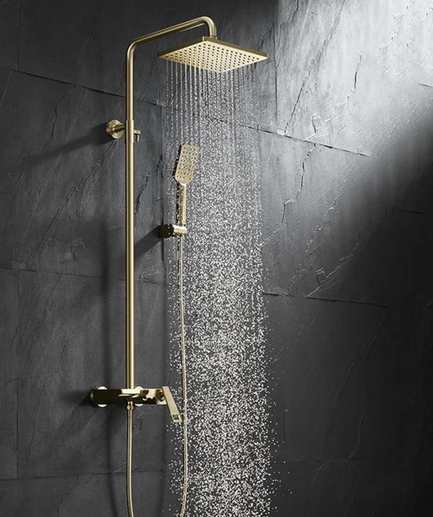 The shower inspiration for this modern lake house Custom Interior Design 
