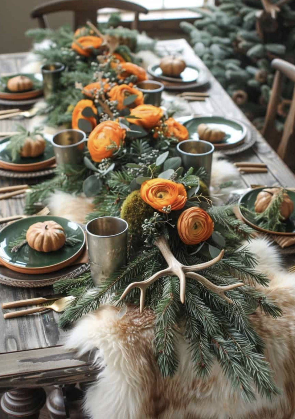 A tasteful take on Thanksgiving home décor, perfect for displaying an array of seasonal stems or branches.